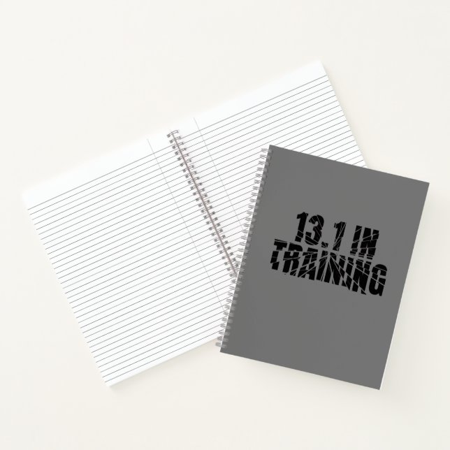 13.1 In Training Half Marathon Runner Broken Glass Notebook (Inside)