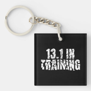 13.1 in Training Half Marathon Running Broken Word Keychain