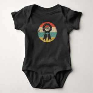 13.1 Miles Half Marathon Finisher Ribbon Icon Retr Baby Bodysuit