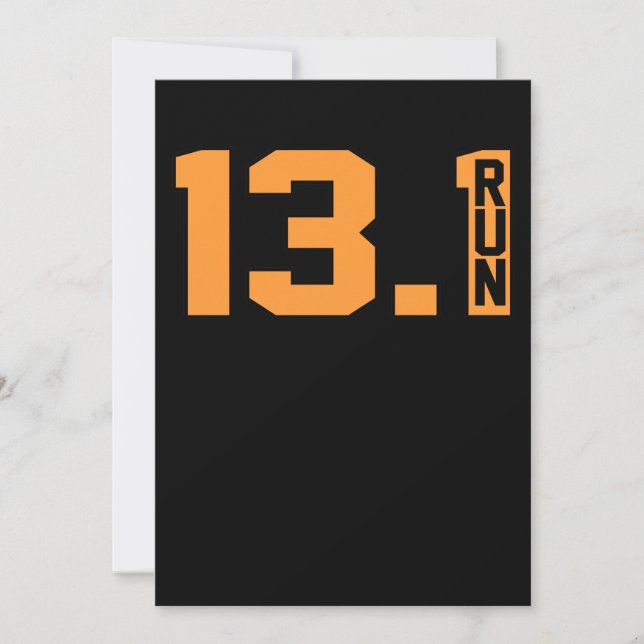 13.1 Miles Run Half Marathon Runner Running Lover Thank You Card (Front)