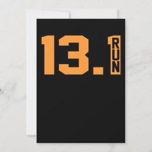 13.1 Miles Run Half Marathon Runner Running Lover Thank You Card
