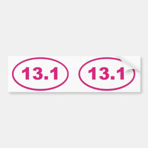 13.1 pink magenta bumper sticker