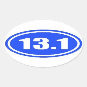 13.1 Sticker White Text on Blue Background