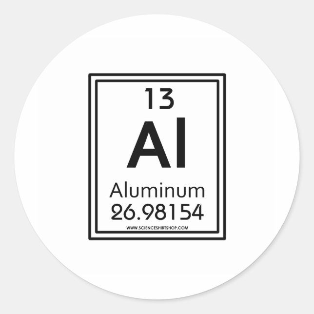 13 Aluminum Classic Round Sticker (Front)