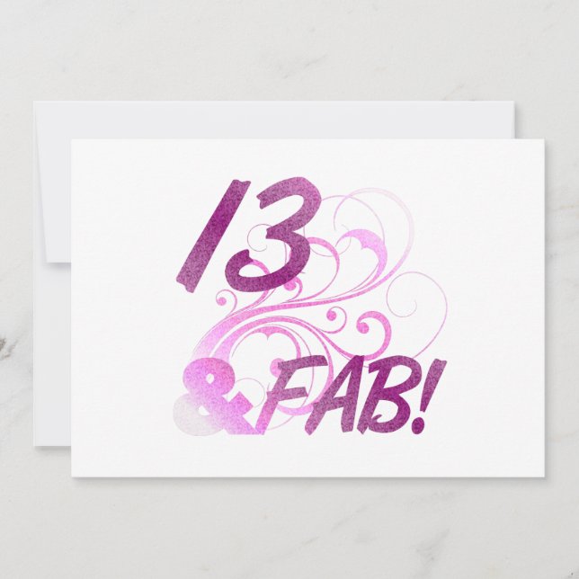 13 And Fabulous Birthday Card (Front)