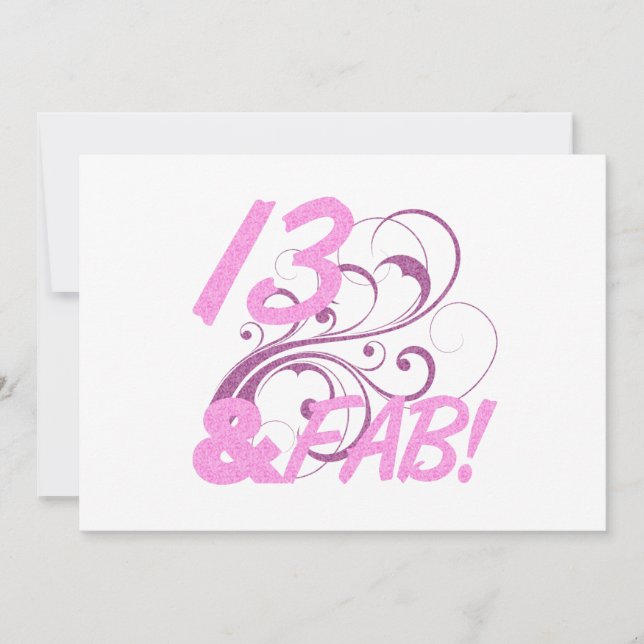 13 And Fabulous Birthday Card (Front)
