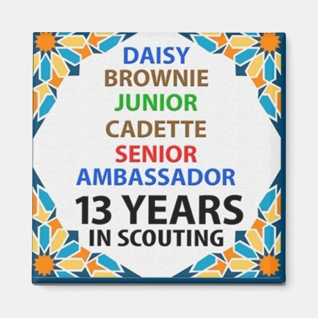 13 ans dans le Magnet du Scoutisme (Devant)