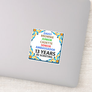 13 ans en Scouting Sticker
