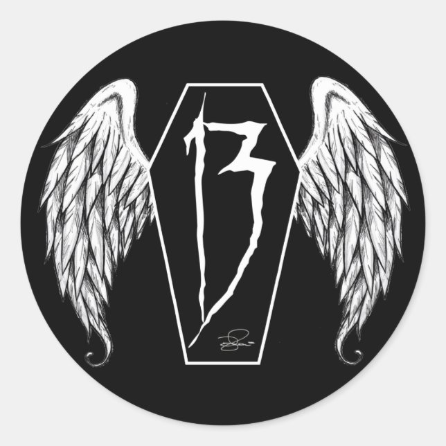 13 Caskets Classic Round Sticker (Front)