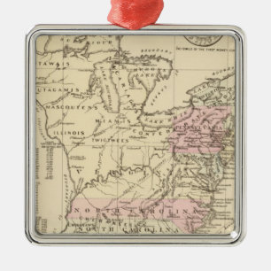 13 colonies 1776 metal ornament