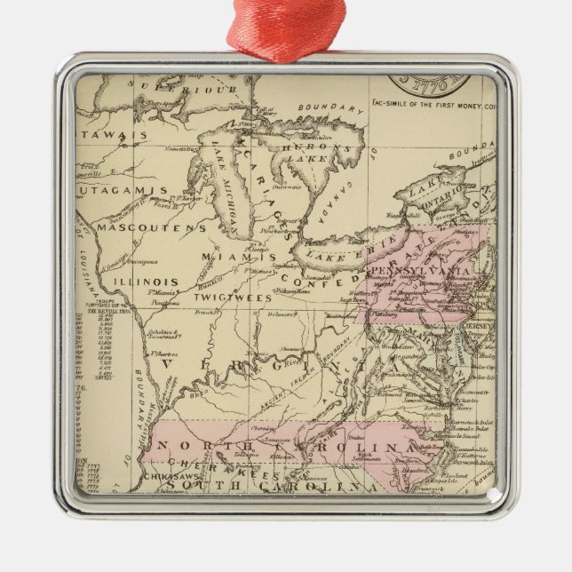 13 colonies 1776 metal ornament (Front)