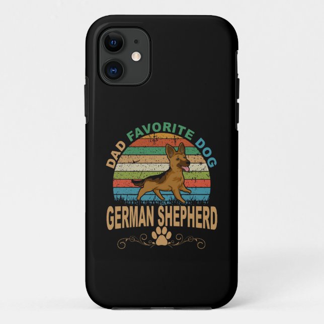 13 Dad Favourite Dog German Shepherd Case-Mate iPhone Case (Back)