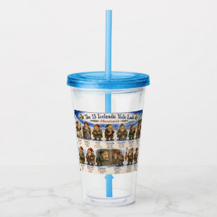 13 Icelandic Yule Lads Christmas reykjavik Acrylic Tumbler