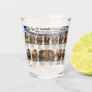 13 Icelandic Yule Lads Christmas reykjavik Shot Glass