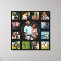 13 Image Family Instagram Collage Black Background