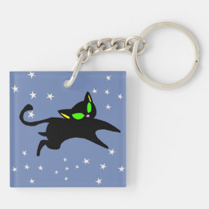 13 Irving the Black Kitties Jumping Magic Keychain