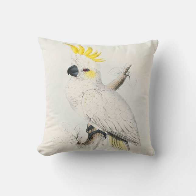 #13-Lesser sulphur-crested cockatoo Throw Pillow (Front)