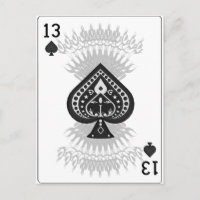 13 of Spades: Playing Card: