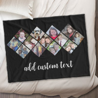 13 Photo Collage - diamond pattern - black