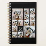 13 Photo Collage Monogram black - Can Edit Colour Planner<br><div class="desc">A design with a basic background. Use up to thirteen square photos to create a unique and personal gift. If you need to adjust the pictures,  click on the customize tool to make changes.</div>