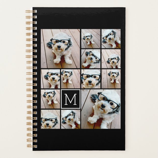 13 Photo Collage Monogramme noir - Peut modifier l (Devant)