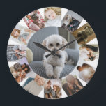 13 Photo Collage Personalized Large Clock<br><div class="desc">13 Photo Collage Personalized Template wall clock .. simply add your own photographs to this great wall clock .. easy to personalize .. customizable photo template clock from Ricaso - perfect gift-ideas</div>