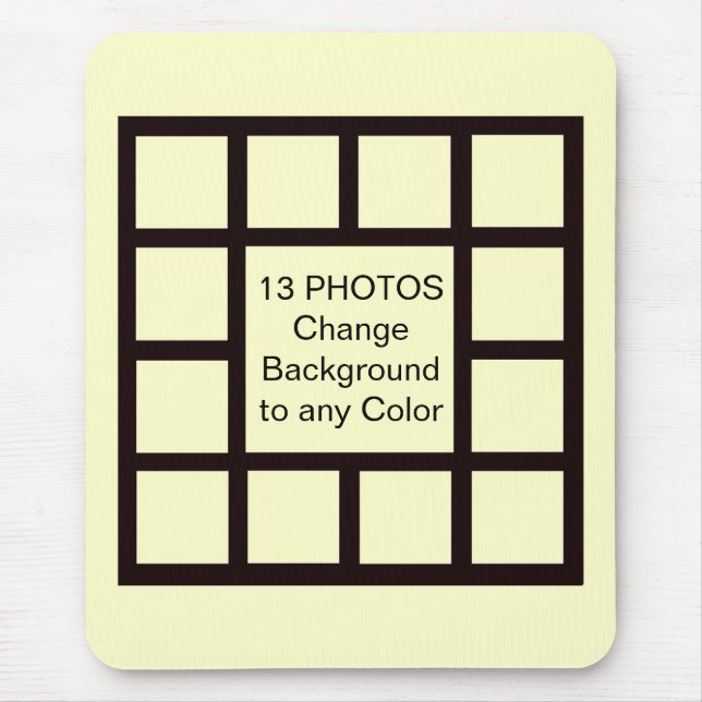 13 Photo Inserts DO IT YOURSELF ~ Mousepad (Front)