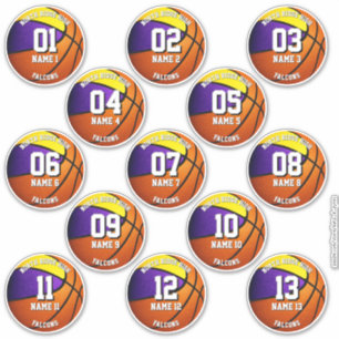 13 purple gold sports team colours basketball
