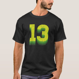13 Shirt Vintage Lucky Number 13th Year Birthday A