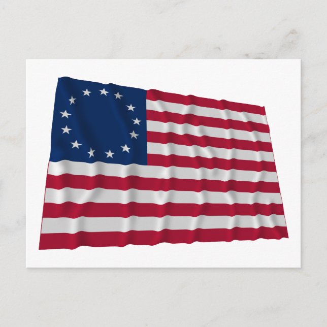 13-star flag, Betsy Ross pattern Postcard (Front)