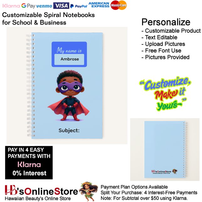 13 Super Hero Kids Boy Writing Supplies Students  Notebook (13 Super Hero Kids Boy Writing Supplies Students Notebook.)