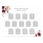 13 Table Autumn Romance Wedding Seating Chart