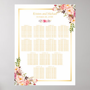 13 Tableaux Mariage Tableau Siège Classy Chic Flor