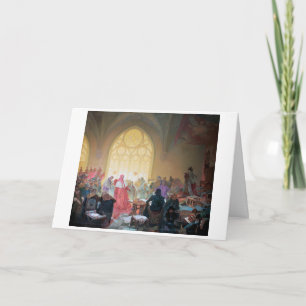 #13 The Hussite King Jiri of Podebrady, Mucha Card