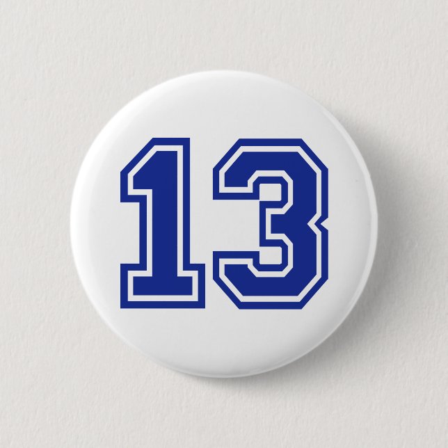13 - Thirteen 2 Inch Round Button (Front)