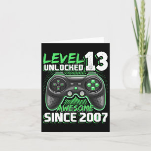 13 Unlocked Awesome 2007 Video Game 13th Birthday Card