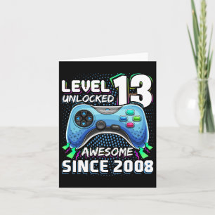 13 Unlocked Awesome 2008 Video Game 13th Birthday  Card