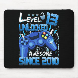 13 Unlocked Awesome 2010 Boy Video Game 13th Birth Mouse Pad
