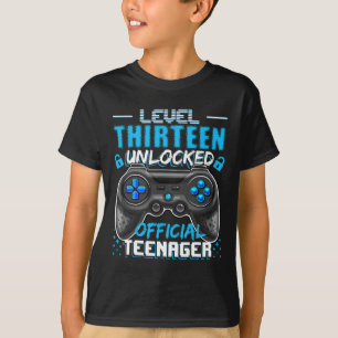 13 Unlocked Official Teenager Video Game 13th Birt T-Shirt