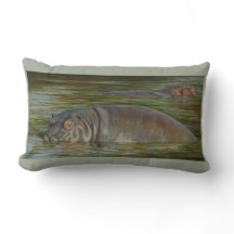 13" x 21" Hippo Lumbar Pillow
