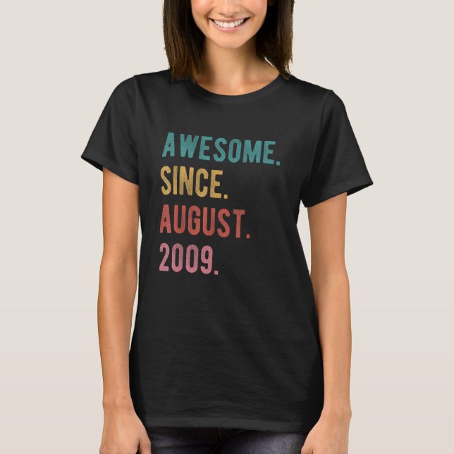 13 Year Old 13th Birthday   Amazing Since August 2 T-Shirt (Front)