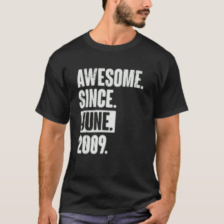 13 Year Old 13th Birthday   Awesome Since June 200 T-Shirt