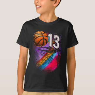 13 Year Old 13th Birthday Basketball Official Teen T-Shirt