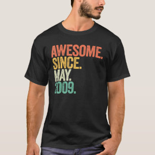 13 Year Old Awesome Since May 2009 13th Birthday B T-Shirt