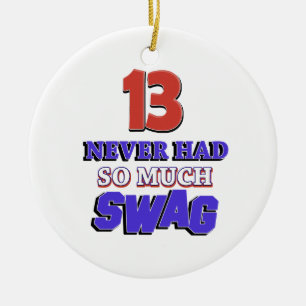 13 Year Old Birthday Gift Ceramic Ornament