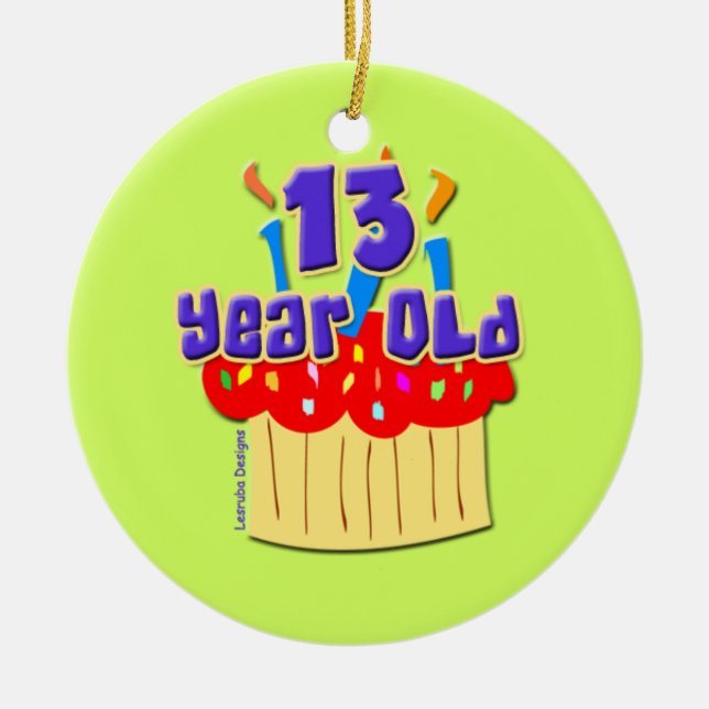 13 Year Old Ceramic Ornament (Front)