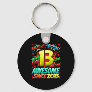 13 Year Old For Boys 13th Birthday Boy 13 Year Old Keychain