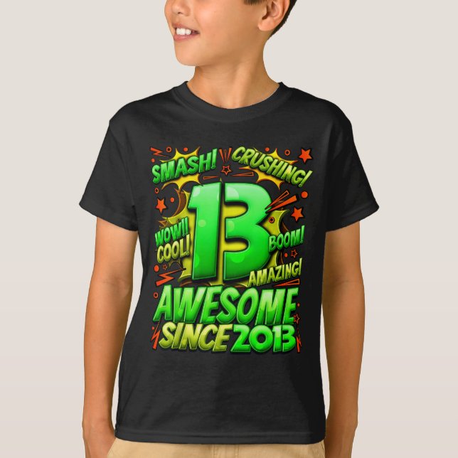 13 Year Old For Boys 13th Birthday Boy 13 Year Old T-Shirt (Front)