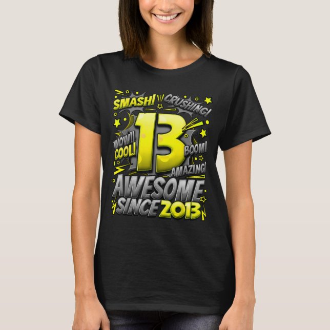 13 Year Old For Boys 13th Birthday Boy 13 Year Old T-Shirt (Front)