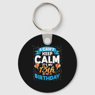 13 Year Old Gift I Can't Keep Calm It's My 13th Bi Keychain